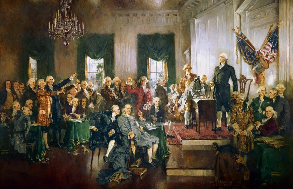 Scene At The Signing Of The Constitution Of The United States 1024x660